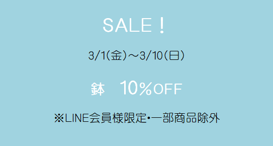 三重県松阪市のFLORA（フローラ）のイベント「LINE会員様限定SALE!」