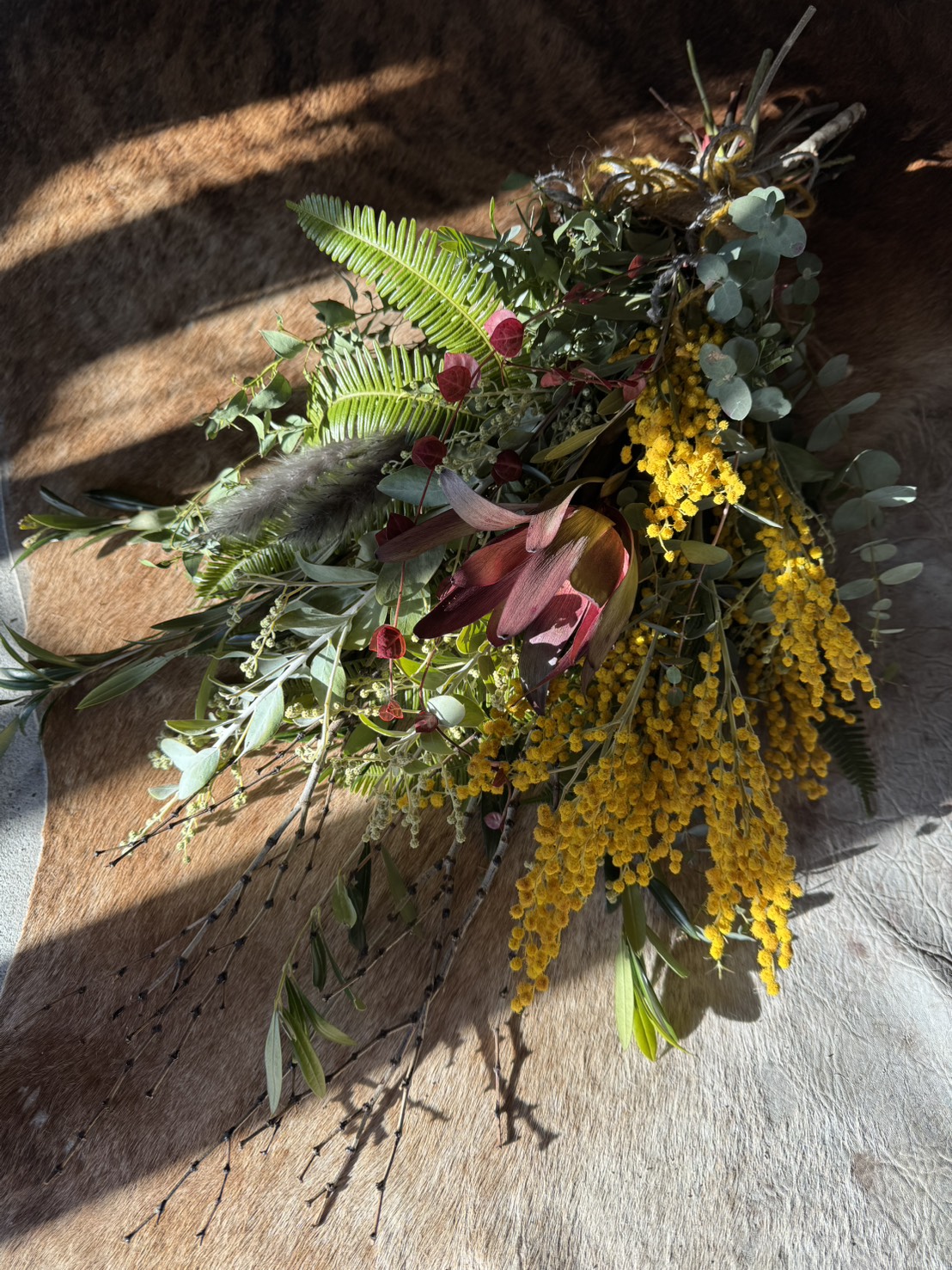 FLORA（フローラ）イベント ミモザとタイガーウッドのスワッグづくり